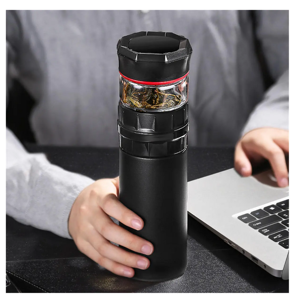 SupremeTea™ Portable Insulated Traveling Water Bottle With Tea Infuser