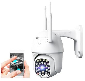 AllSafeX™ Wifi Outdoor Security Camera Night Vision with Light & Sound Alarm