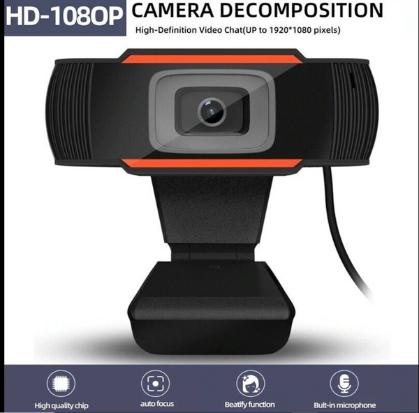 WebPR Webcam Auto Focus USB Laptop Desktop Web Camera With Microphone for Home School Work and Video