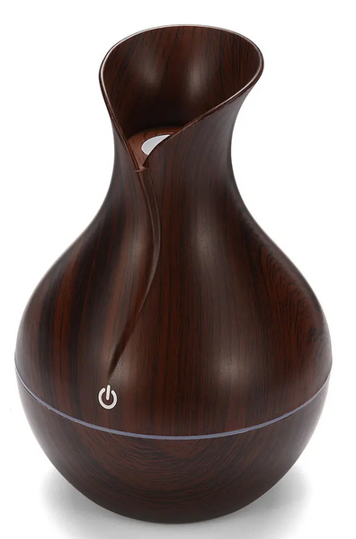 CalmEZ™ Electric Wood Grain Aromatherapy Essential Oil Diffuser with USB & LED Lights